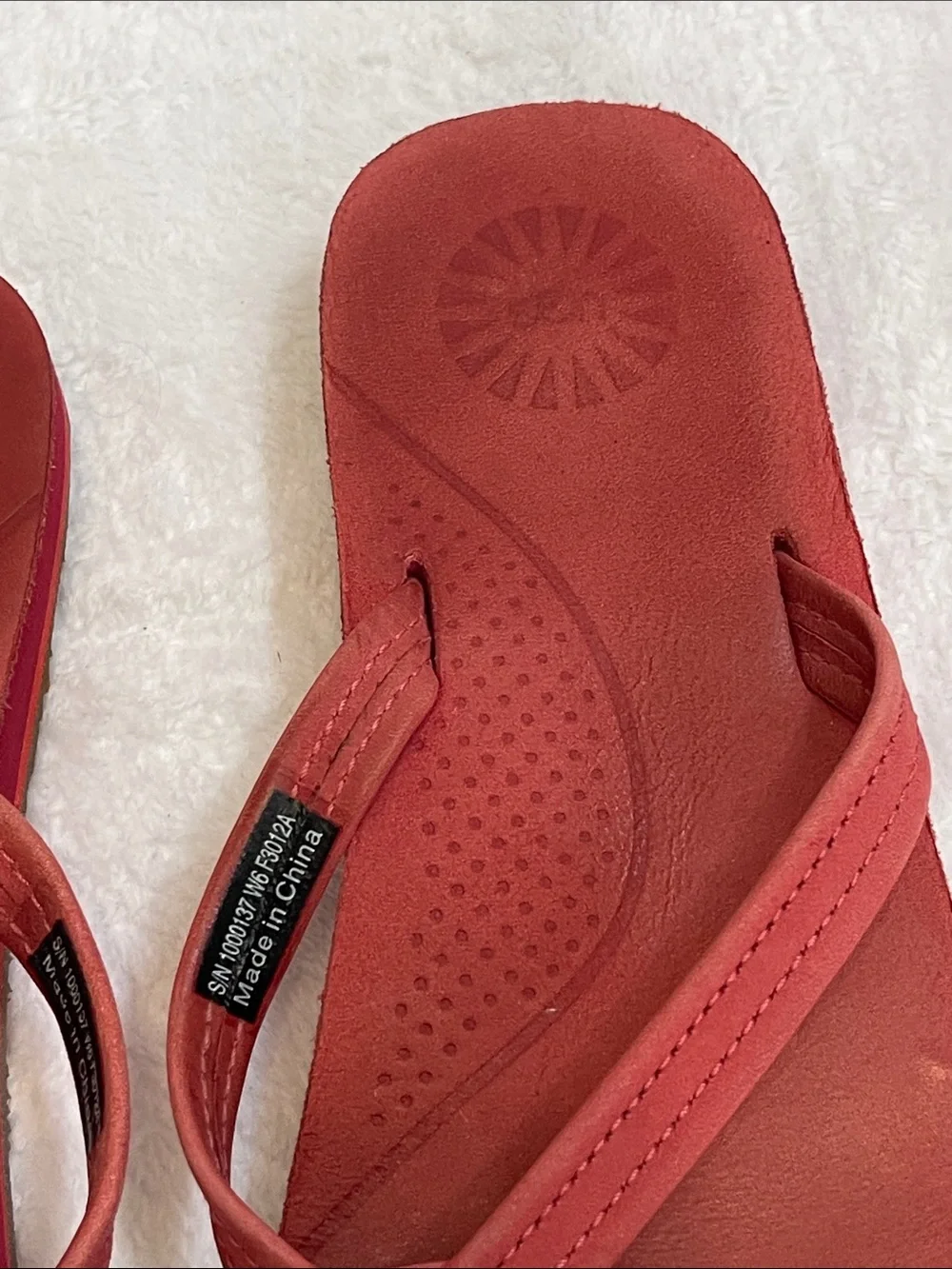 UGG Red Women's Flip Flop Sandals